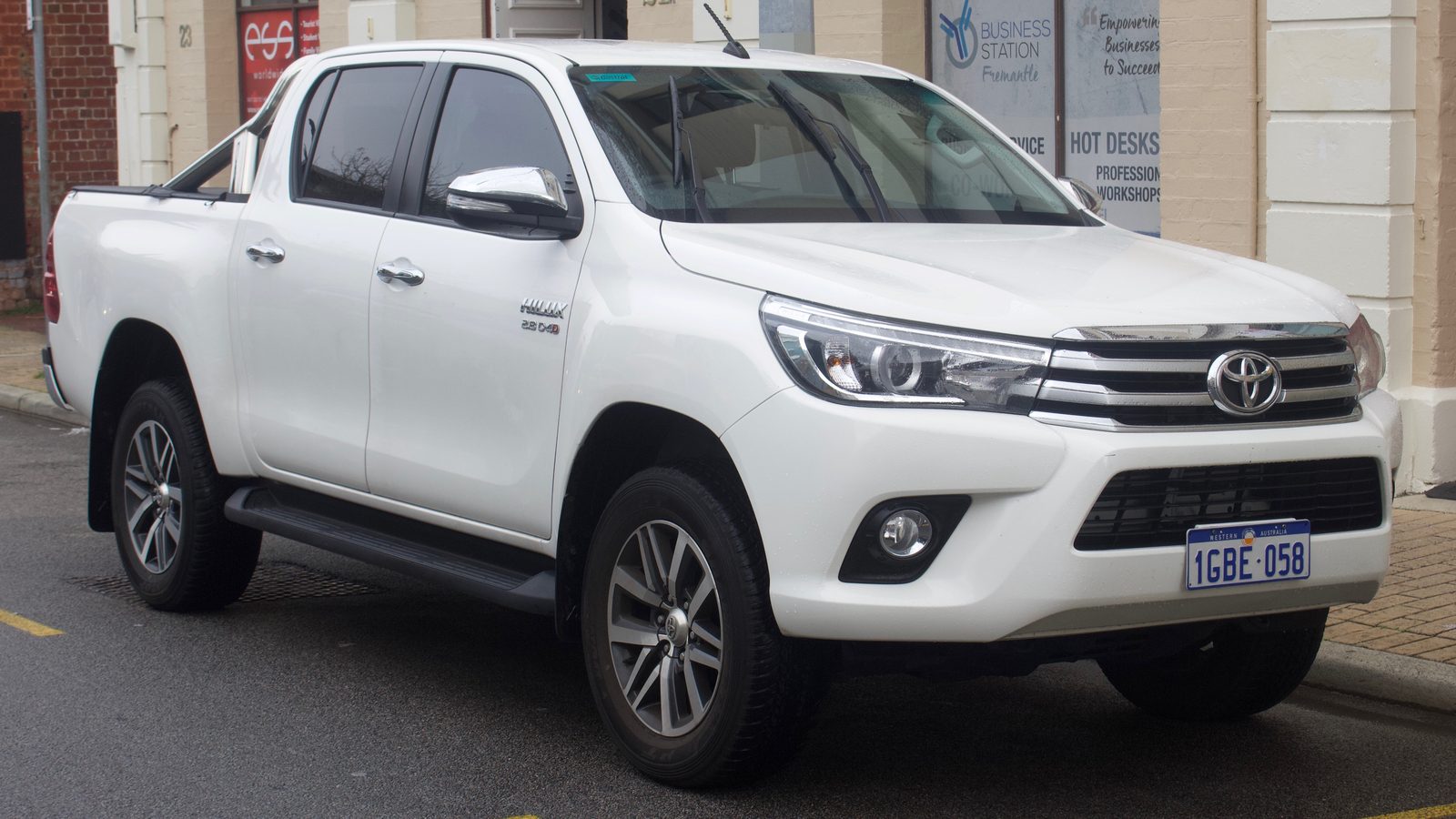 A 2016 Toyota HiLux SR5 dual-cab ute. We buy every Toyota HiLux in any condition, with a free instant valuation, free pickup Australia-wide, and same-day payment.